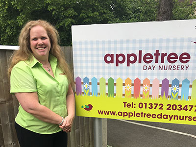 Lisa Whitlock and Angela O’Sullivan at Appletree Day Nursery